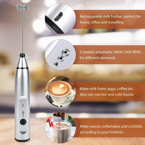 Portable Electric Coffee Beater Handheld Blender USB Mini Whisk Mixer Cappuccino Cream Egg Beater Food Blender Kitchen Accessories