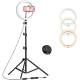 Tripod Stand 7 Feet with 26CM Selfie LED Ring Light & Mobile Phone Holder 26 CM ring light with Best Quality for Vlogging