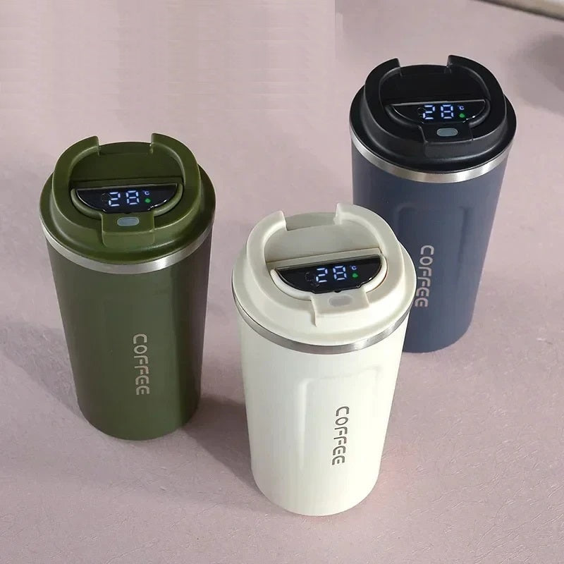 Coffee Mug Stainless Steel with Temperature Display Vacuum Flask Bottle